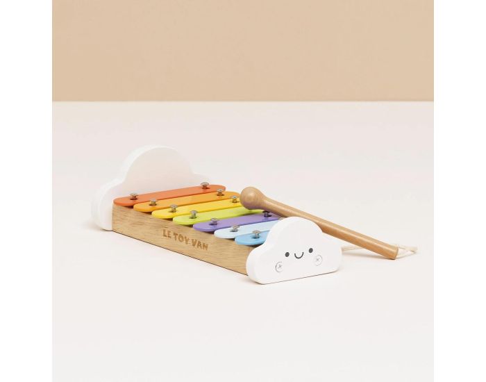 LE TOY VAN Xylophone Arc-en-Ciel en Bois et Mtal - Ds 18 mois  (1)