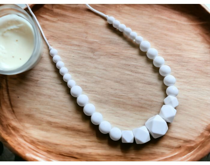 BABEAD Collier d'Allaitement Silicone - Blanc (2)