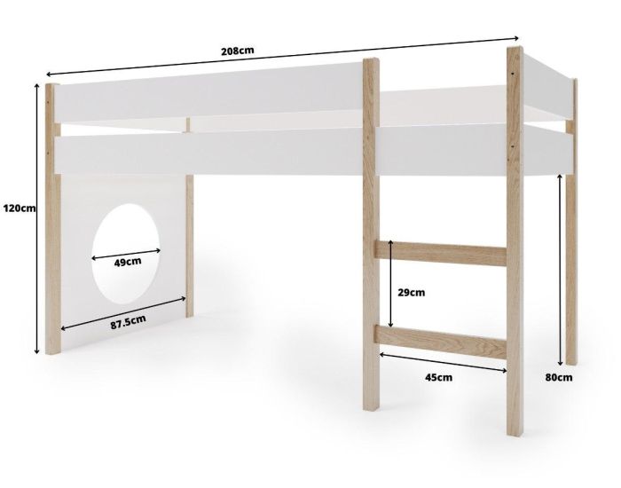 YAPPYKIDS Lit Mezzanine pour Enfant - YappyGrott - 90 x 200 cm (2)