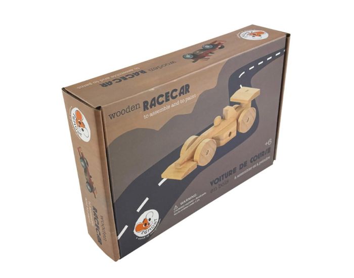 EGMONT TOYS Voiture de Course en Bois  Monter et  Peindre - Ds 3 ans (2)