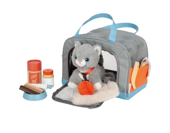 SMALL FOOT COMPANY Chat avec Sac et Kit de Soins - Ds 2 ans  (1)