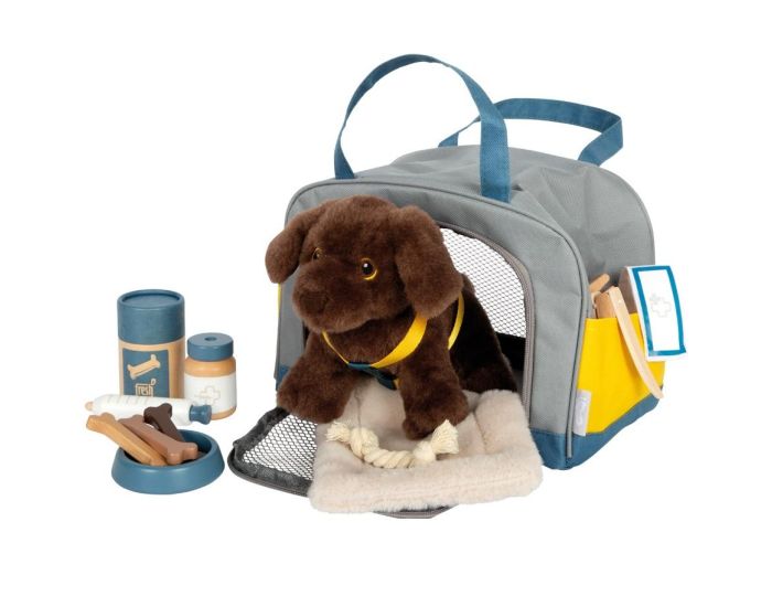 SMALL FOOT COMPANY Chien avec Sac et Kit de Soins - Ds 2 ans  (1)