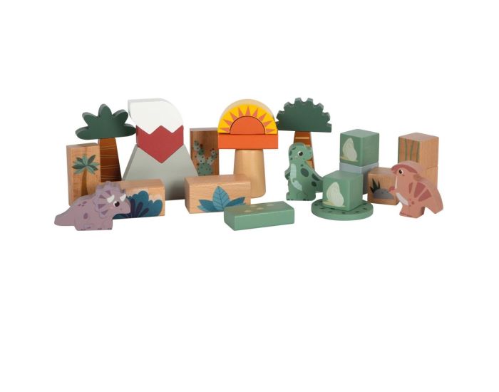 SMALL FOOT COMPANY Blocs de Construction en Bois - Dino - Ds 12 mois  (1)