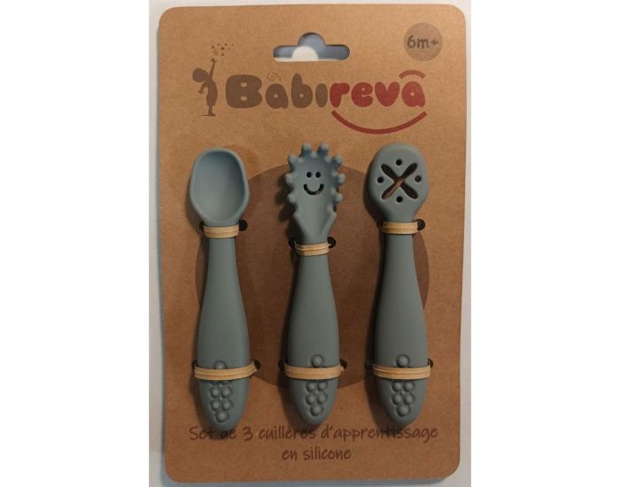 BABIREVA Lot de 3 Cuillres d'Apprentissage en Silicone (1)