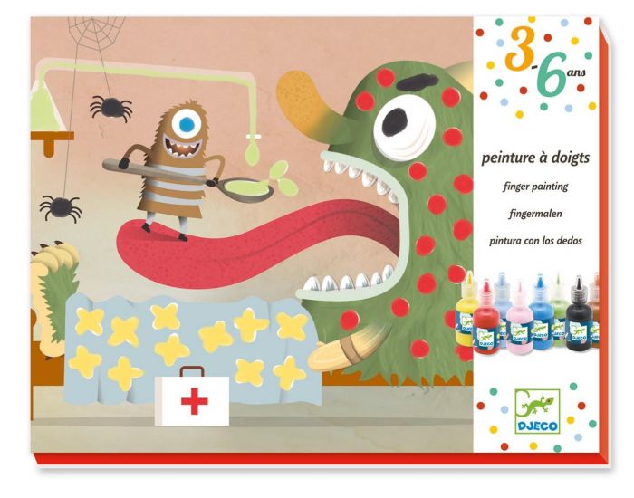 DJECO Peinture a doigts Dcorer les affreux (1)