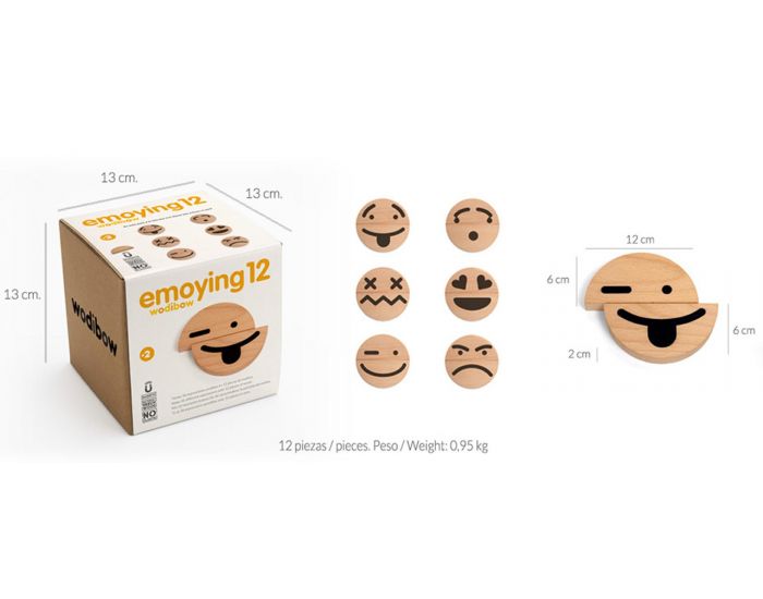 WODIBOW Jeux des �motions en bois Emoying 12 - D�s 2 ans (1)