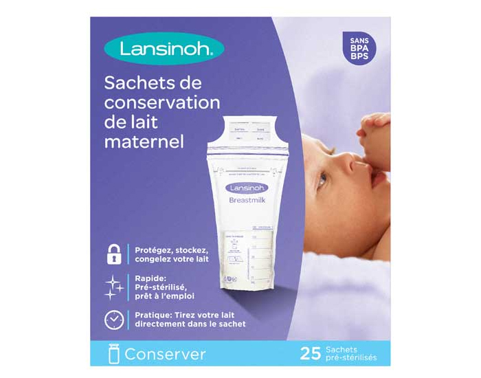 Sachet de conservation de lait maternel LANSINOH
