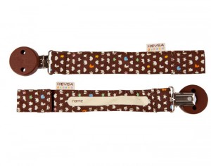 HEVEA Attache Sucette en Coton Bio Chocolat