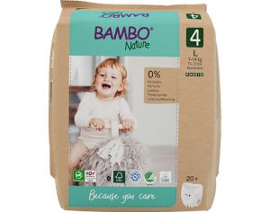Bambo Nature - Culottes d'apprentissage écologiques Junior T5 XL (12-18 kg)  19 langes - Le Petit Zèbre