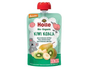 HOLLE Gourde Kiwi Koala - Poire Banane Kiwi - 100 g - Ds 8 mois 