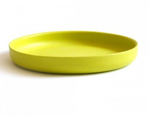 EKOBO Petite Assiette Citron Vert pour Bébé en Bambou