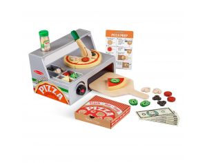 MELISSA & DOUG Comptoir  Pizzas en Bois - Ds 3 ans