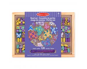 MELISSA & DOUG Ensemble de Perles en Bois Papillons - Ds 4 ans