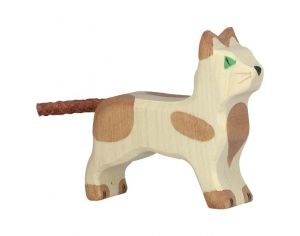 HOLZTIGER Chat Marron Et Blanc - Ds 3 ans