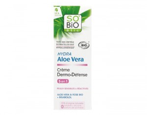 SO'BIO Crème Dermo-Défense 5 en 1 Aloé Véra - Peau Sensible - 50ml