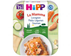 HIPP Ptes  l'Italienne de la Mamma- Assiette 250 g - Ds 15 et 18 mois Lasagnes Petits Lgumes Saumon