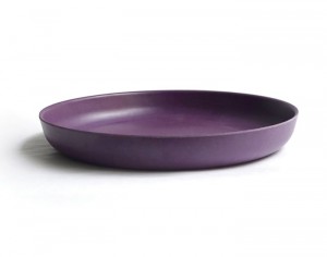 EKOBO Assiette Plate Prune pour Bébé en Bambou