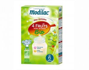 MODILAC Céréales 4 Fruits et Quinoa - 230 g - Dès 6 mois