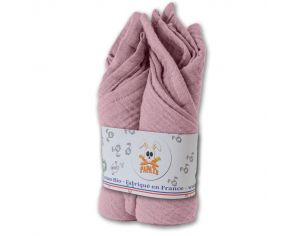 PAPATE Langes en Coton Biologique - Feh - Lot de 2 Rose