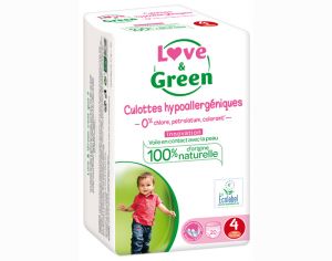 LOVE & GREEN Culottes d'Apprentissage Hypoallergéniques T4 (8/15 Kg)