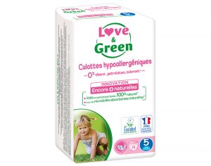 LOVE & GREEN Culottes d'Apprentissage Hypoallergéniques T5 (12/18 Kg)