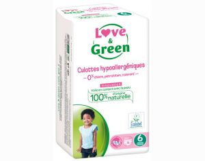 LOVE & GREEN Culottes d'Apprentissage Hypoallergéniques T6+ (16 Kg et +)