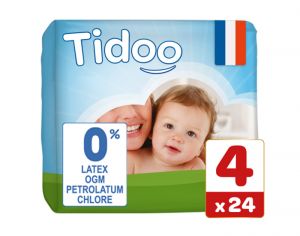 TIDOO Couches Écologiques Nature T4 / 7-18 kg / 24 couches