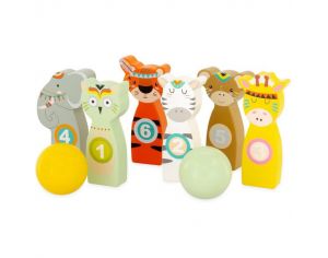 ULYSSE Jeu de quilles Animaux 10 cm - Ds 18 mois