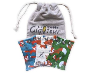 LE PETIT GIGOTEUR Lot de 3 Rallonges de Body - Taille 2 - Renard