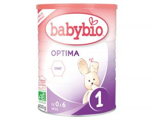 BABYBIO Lait pour Nourrisson 1 Optima - De 0 à 6 mois - 400g