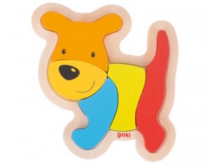 GOKI Puzzle Chien 5 Pièces - Dès 2 ans