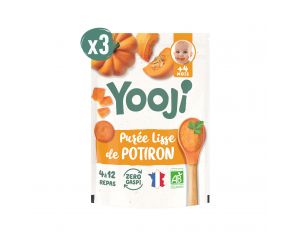 YOOJI Pures Lisses Bio - Lot de 3 - Ds 4 Mois Potiron