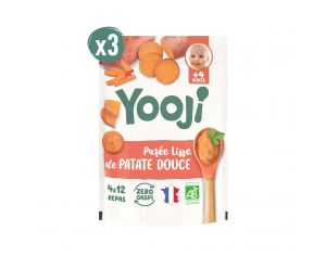 YOOJI Pures Lisses Bio - Lot de 3 - Ds 4 Mois Patate Douce