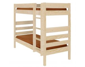 AKITEN RETAIL Lit Superpos - Nubie - Bois Naturel 90x190 cm