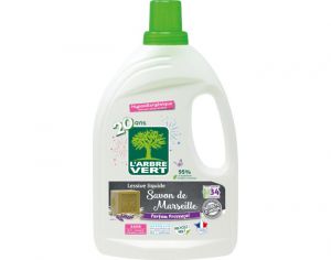 L'ARBRE VERT Lessive Liquide Savon de Marseille - 34 lavages Bidon 1,53L