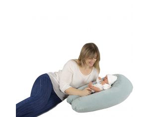 EVEIL ET NATURE Coussin de Maternit Dhoussable - 160 cm Aqua