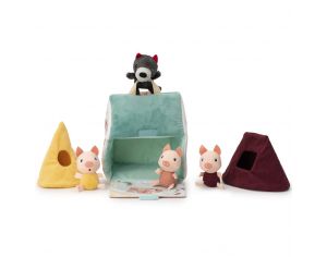 LILLIPUTIENS Maisons du Loup et des 3 Petits Cochons - Ds 18 Mois