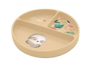 SASSI JUNIOR Assiette en Silicone - Gnawy le Paresseux - Ds 12 mois