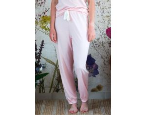 KADOLIS Pantalon de Pyjama - Femme - en Coton Bio et TENCEL - Sonora - Rose  XS