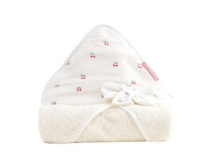 LITTLE CREVETTE Cape de Bain Bb - Cerise 