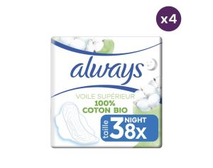 ALWAYS 4 x 8 Serviettes Hyginiques Cotton Protection - Night