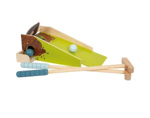 SMALL FOOT COMPANY Mini Golf pour Enfants - Taupe - Ds 3 ans