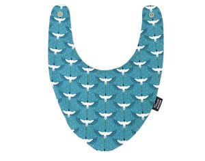 MON JOLI BAVOIR Bavoir Bandana - Oiseaux - Bleus