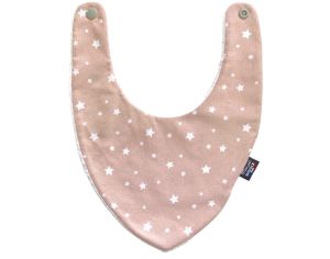 MON JOLI BAVOIR Bavoir Bandana - Etoiles - Rose Ple