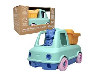 LE JOUET SIMPLE Mon Premier Camion Benne en Plastique Recycl - Turquoise - Ds 12 mois