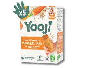 YOOJI Lot de 5 x 225 g Btonnet  Manger-Main Butternut & Quinoa Blanc - Ds 12 mois 