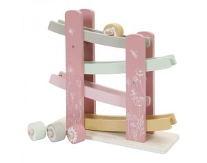 LITTLE DUTCH Circuit Rampe en Bois - Pink Flowers - Des 18 mois 