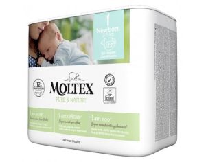 MOLTEX Couches Ecologiques New Born / 2-4 kg / 22 couches