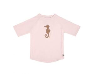 LSSIG T-Shirt Anti-UV Manches Courtes - Hippocampe - Rose Clair