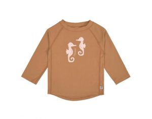 LSSIG T-Shirt Anti-UV Manches Longues - Hippocampe - Caramel